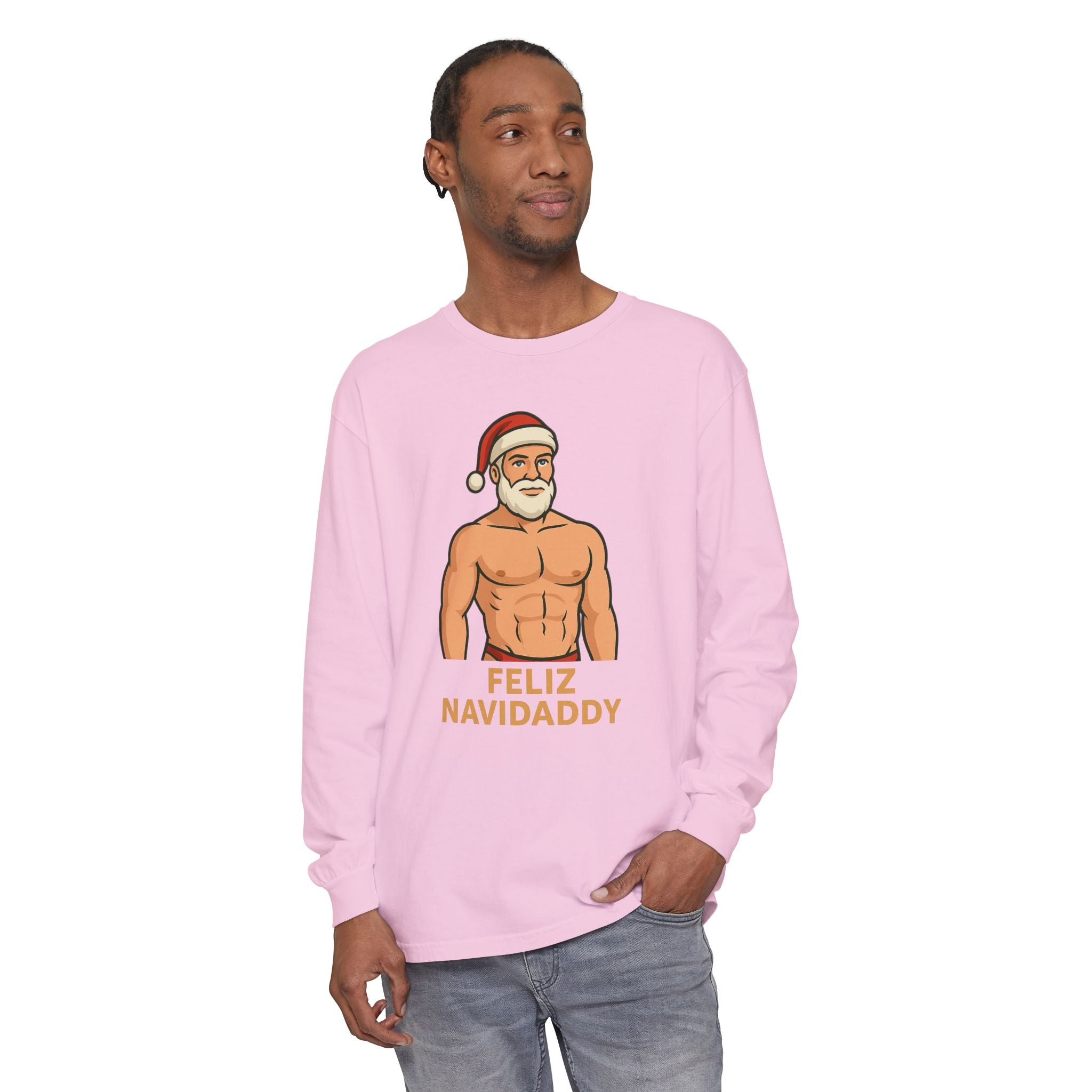 Big Claus Energy Feliz Navidaddy Long Sleeve
