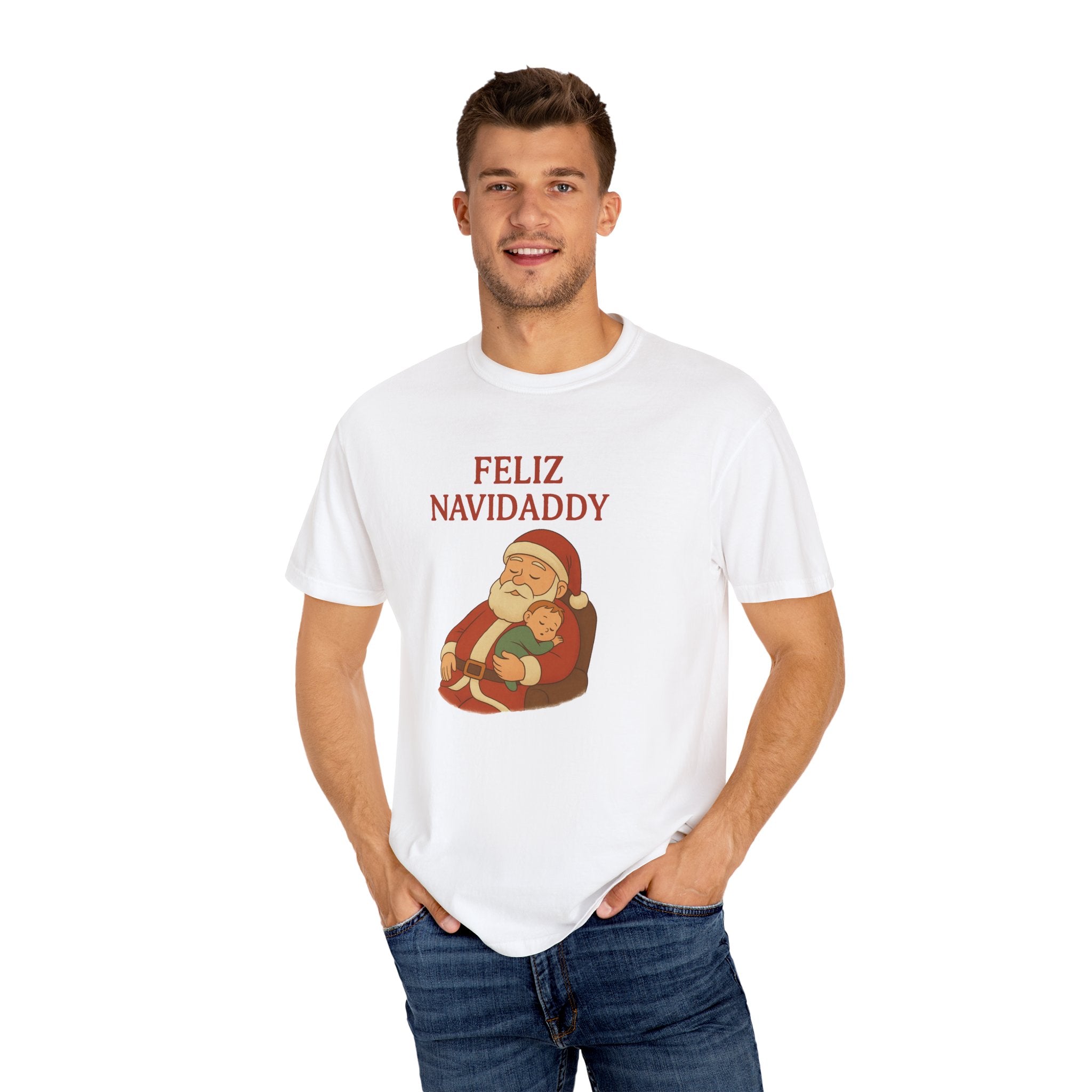 Feliz Navidaddy Sleeping Dad and Baby T Shirt