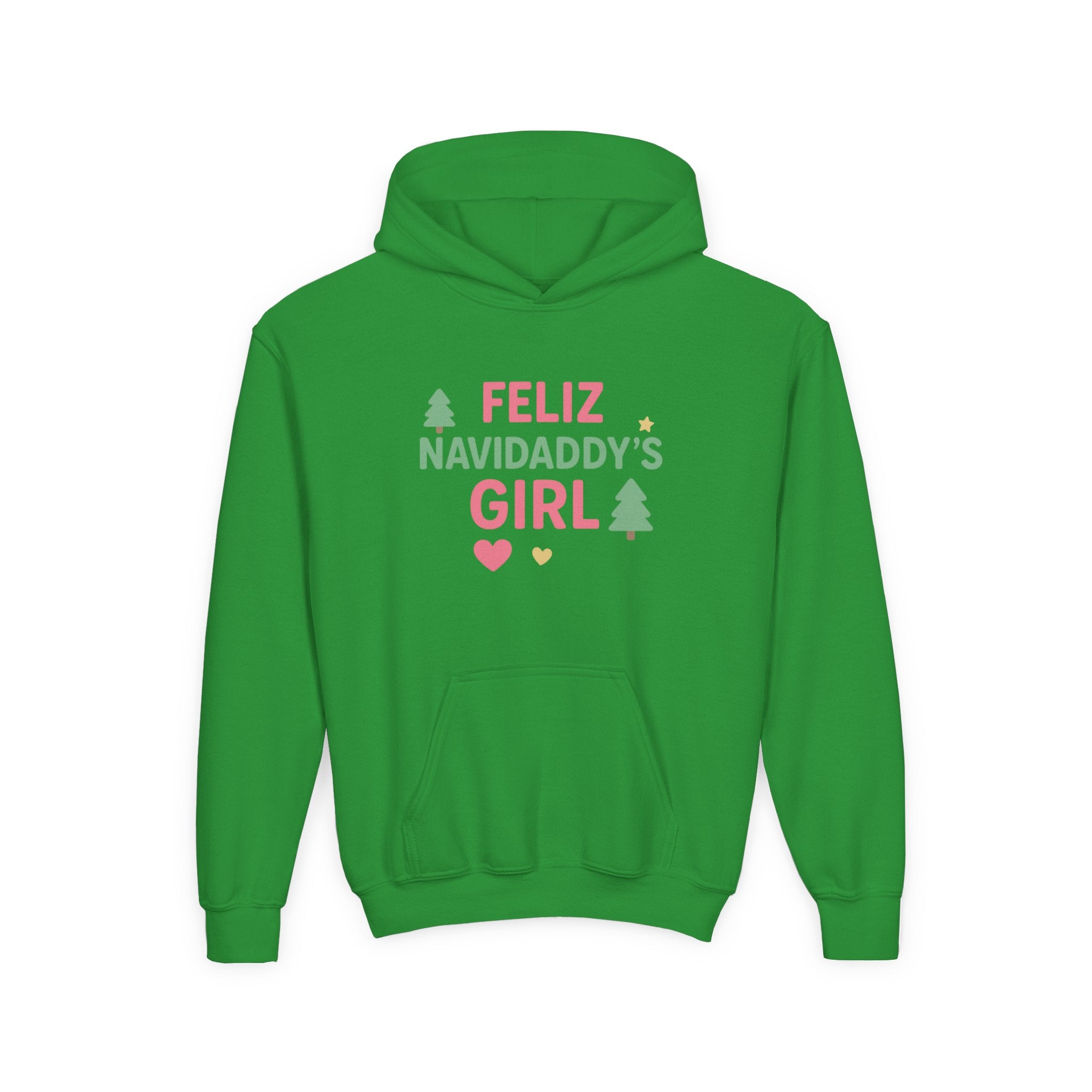 Daddy's Girl Youth Hooded Sweatshirt Feliz Navidaddy's Girl