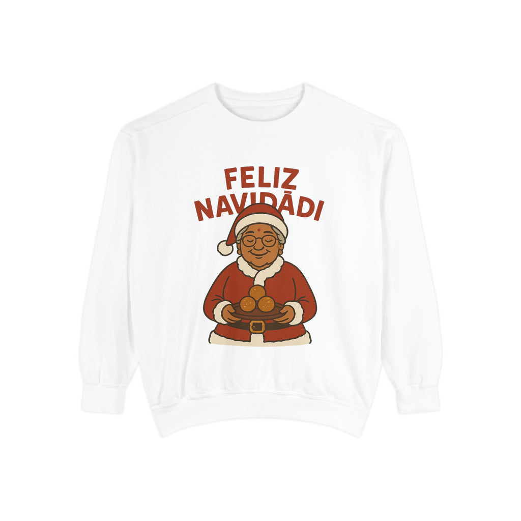 Feliz Navidadi Indian Grandma Santa Sweatshirt