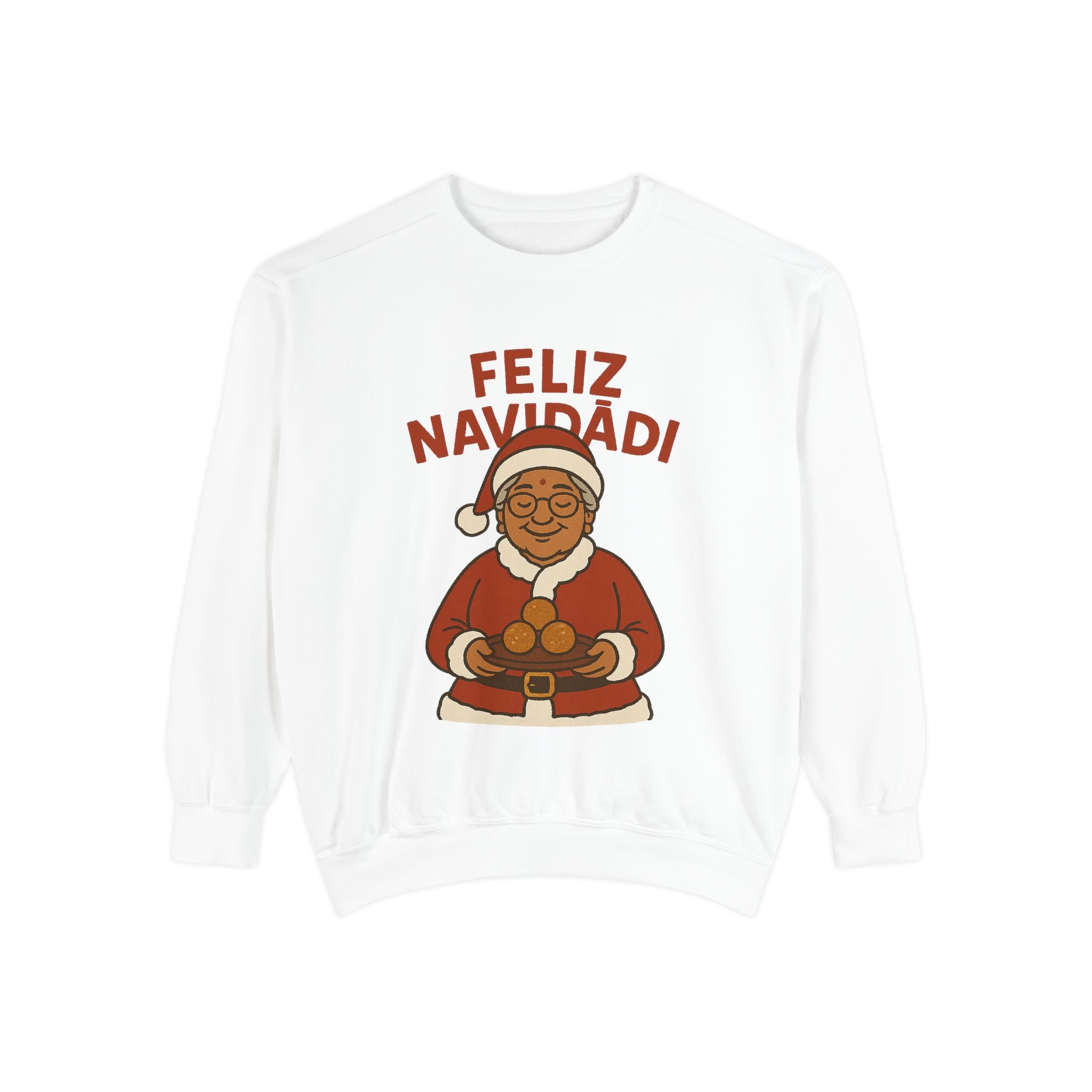 Feliz Navidadi Indian Grandma Santa Sweatshirt