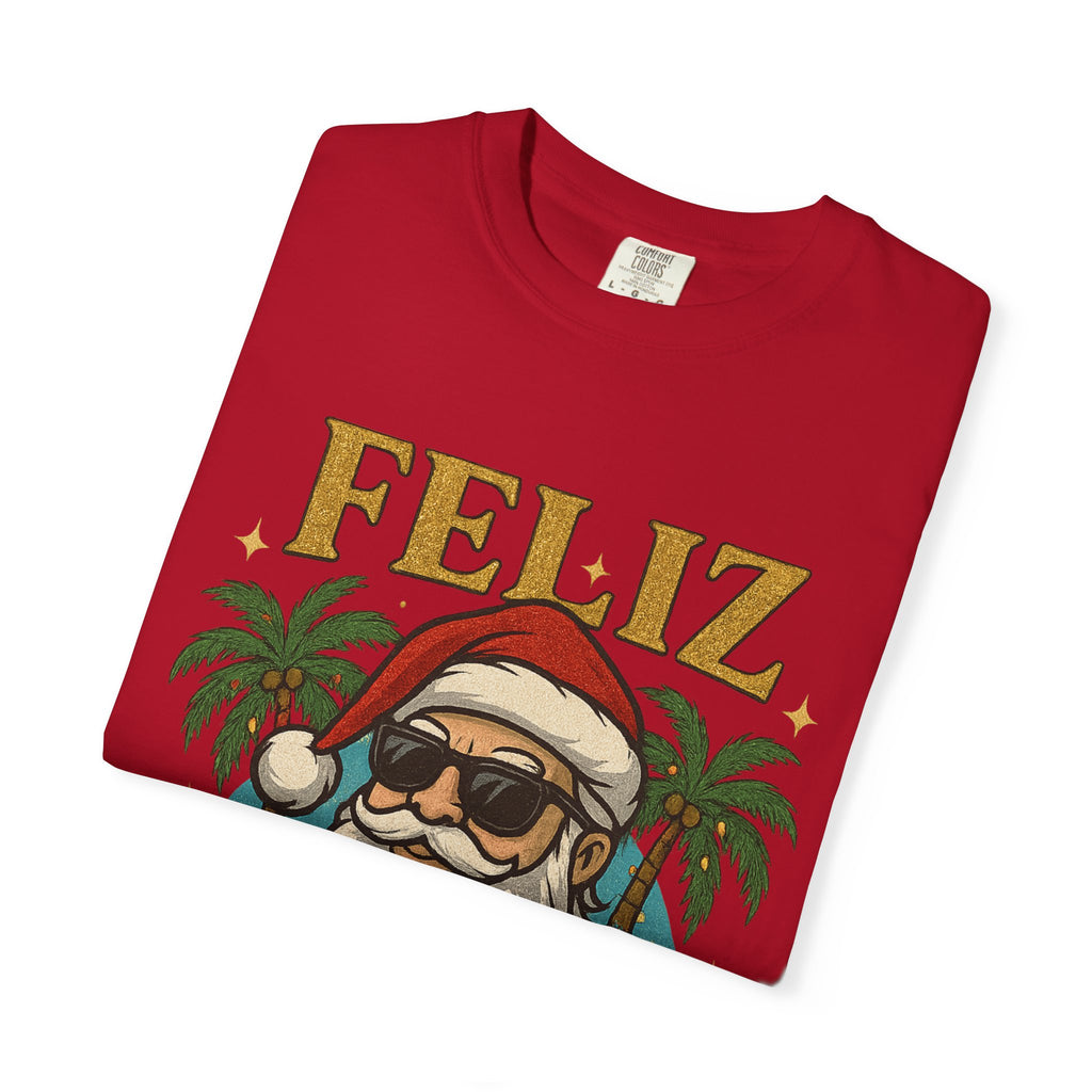 Feliz Navidaddy Blinged Out Santa T Shirt