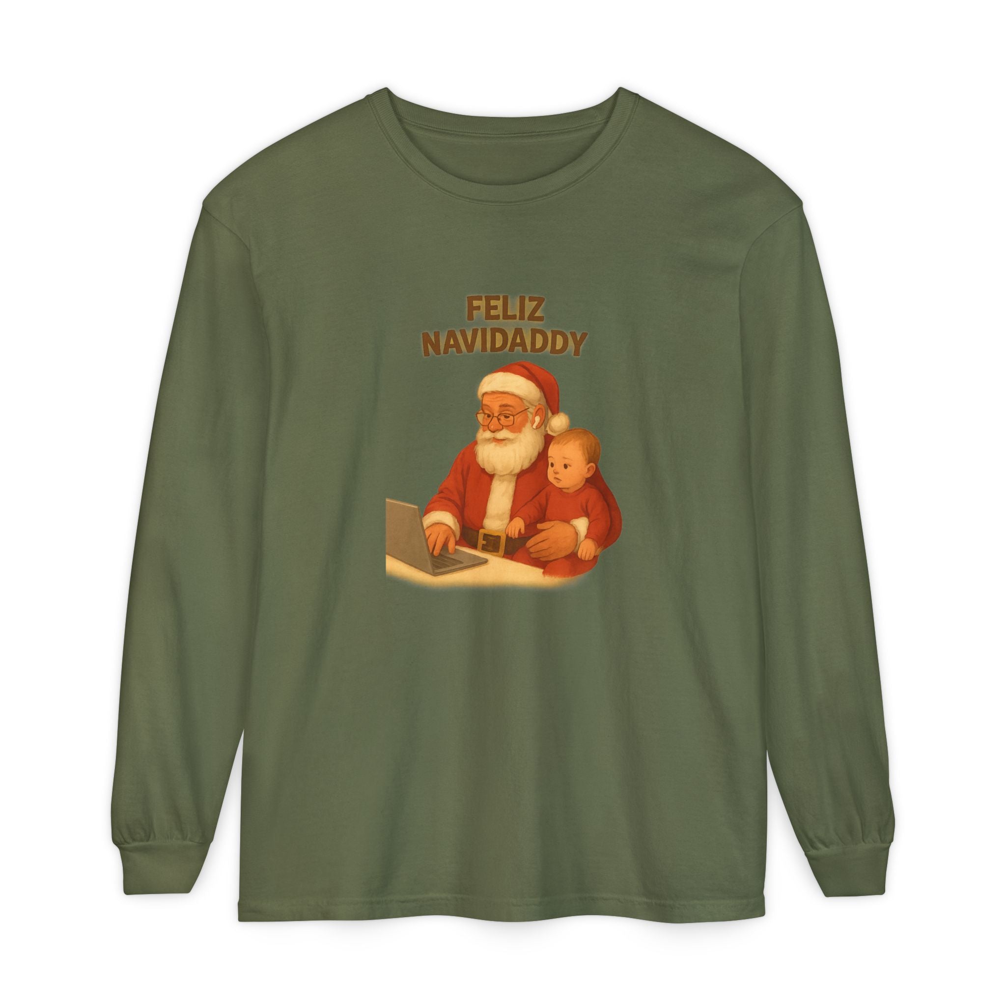 Working Dad Long Sleeve Feliz Navidaddy