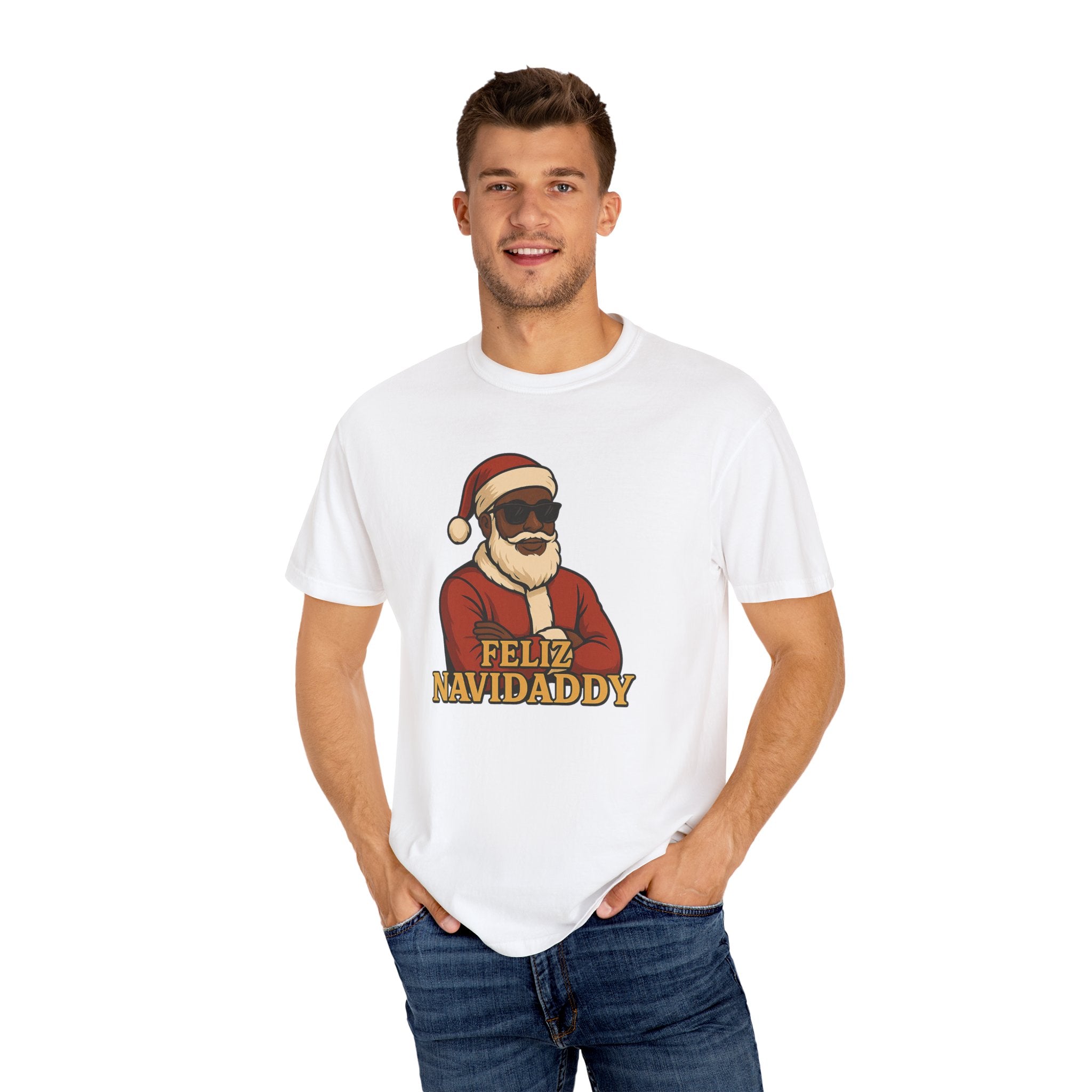 Black Santa Feliz Navidaddy T Shirt