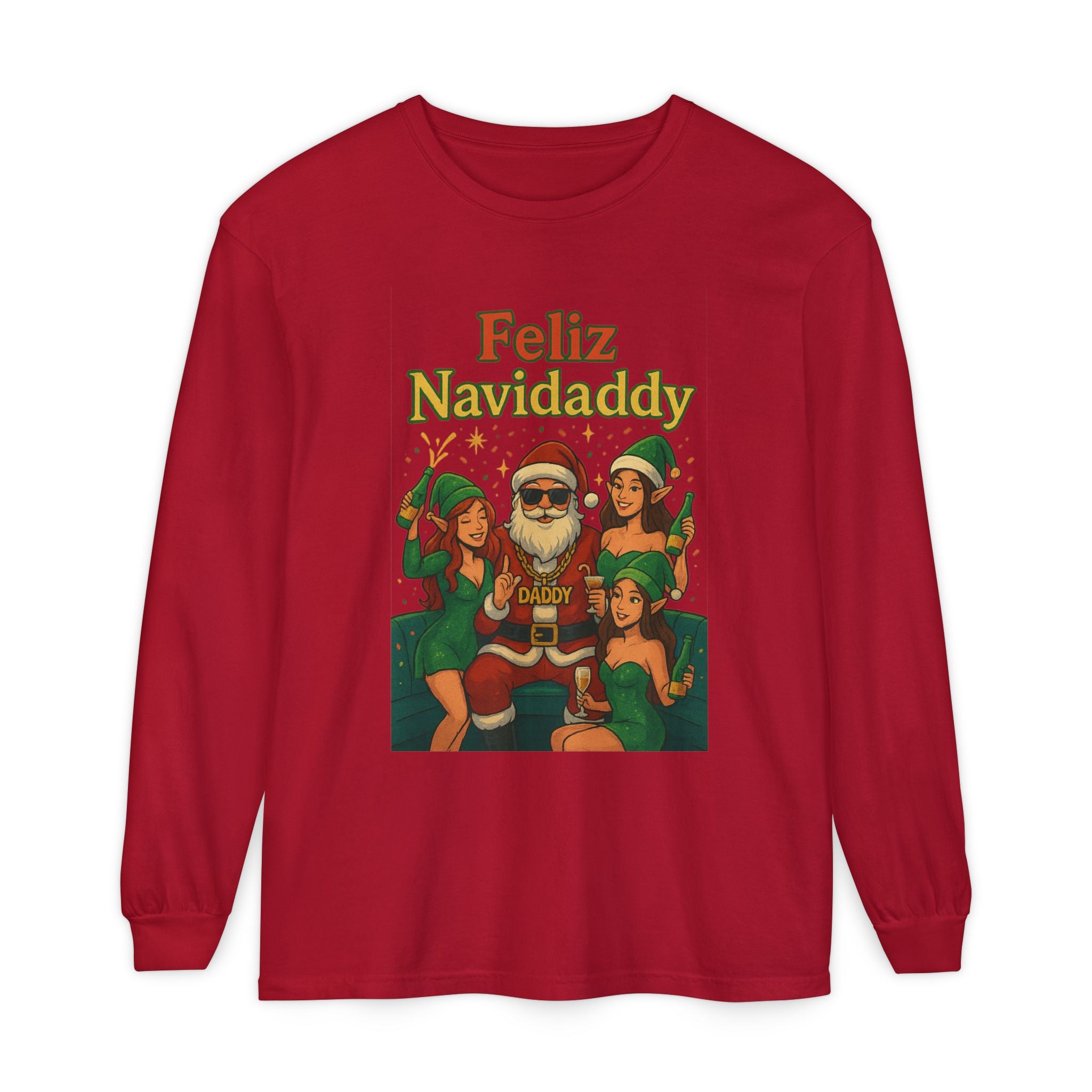Feliz Navidaddy Santa With Girls Long Sleeve