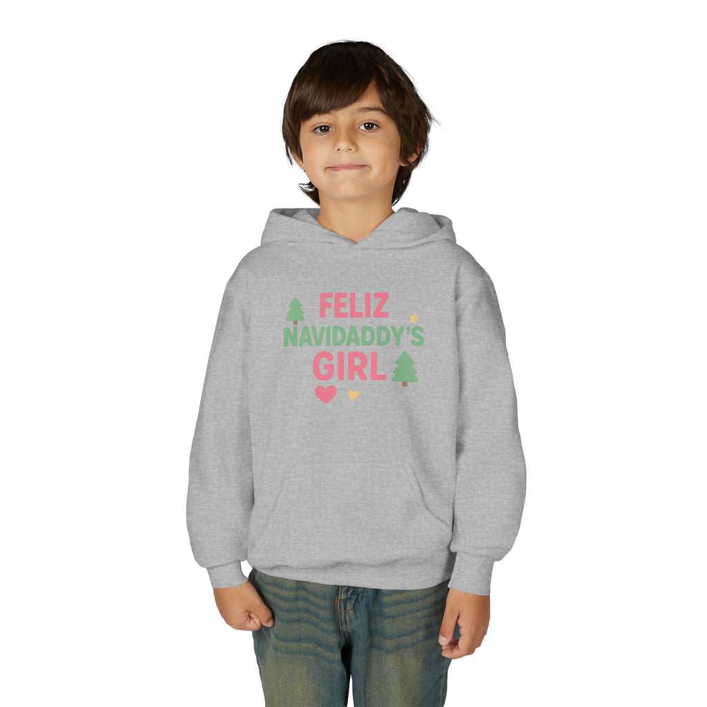 Daddy's Girl Youth Hooded Sweatshirt Feliz Navidaddy's Girl