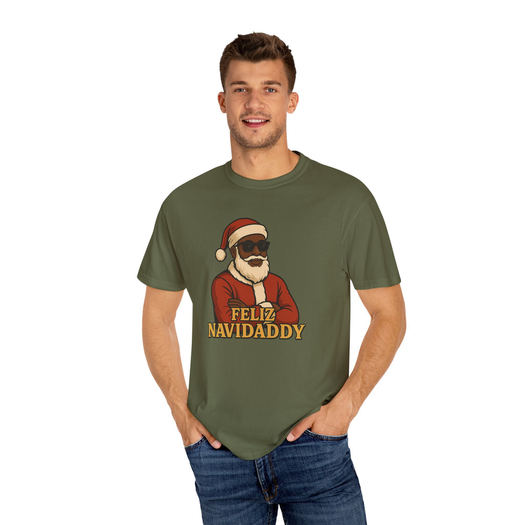Black Santa Feliz Navidaddy T Shirt