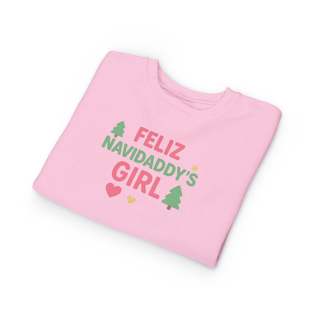 Feliz Navidaddy's Girl Toddler Crewneck Sweatshirt