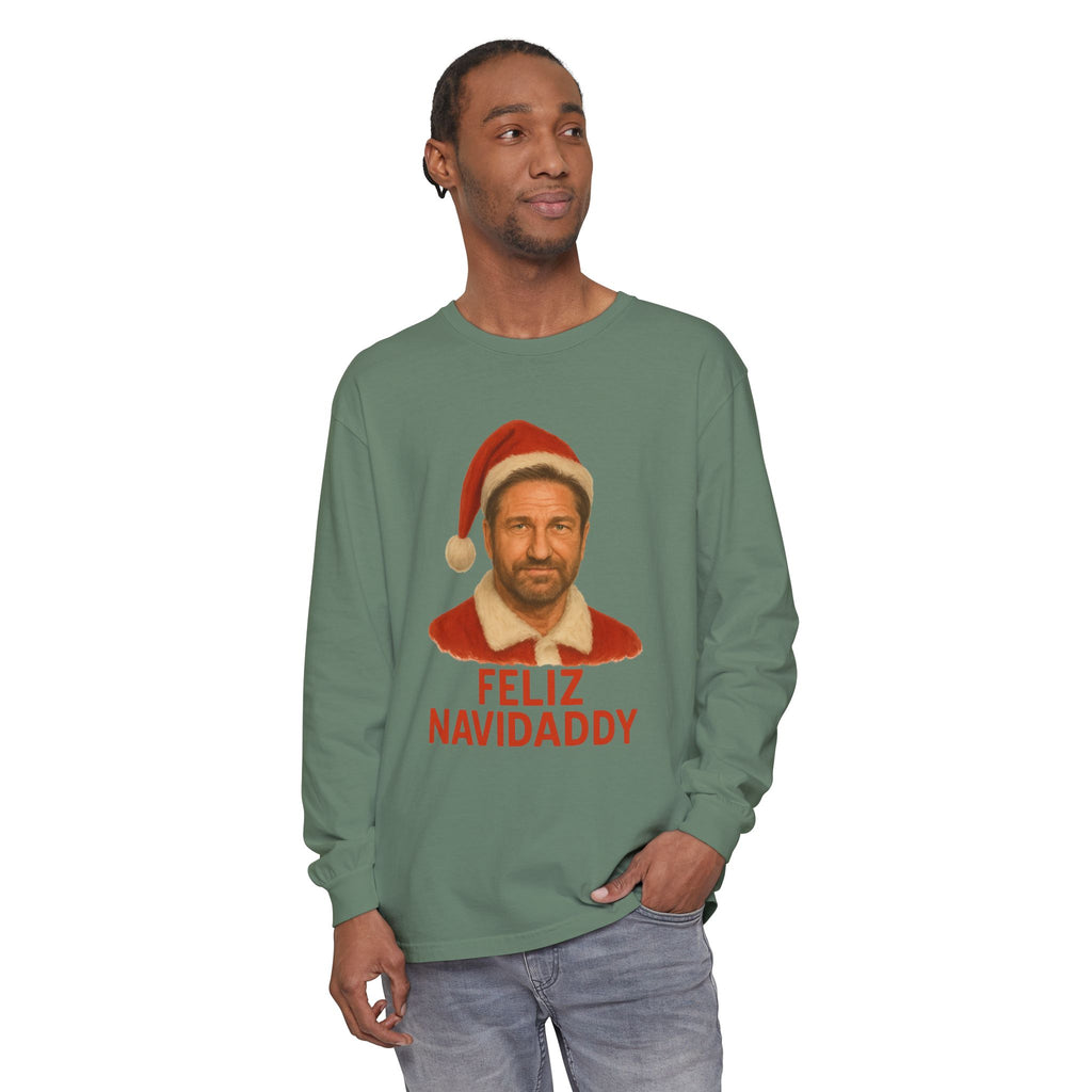 Gerard Butler Feliz Navidaddy Long Sleeve
