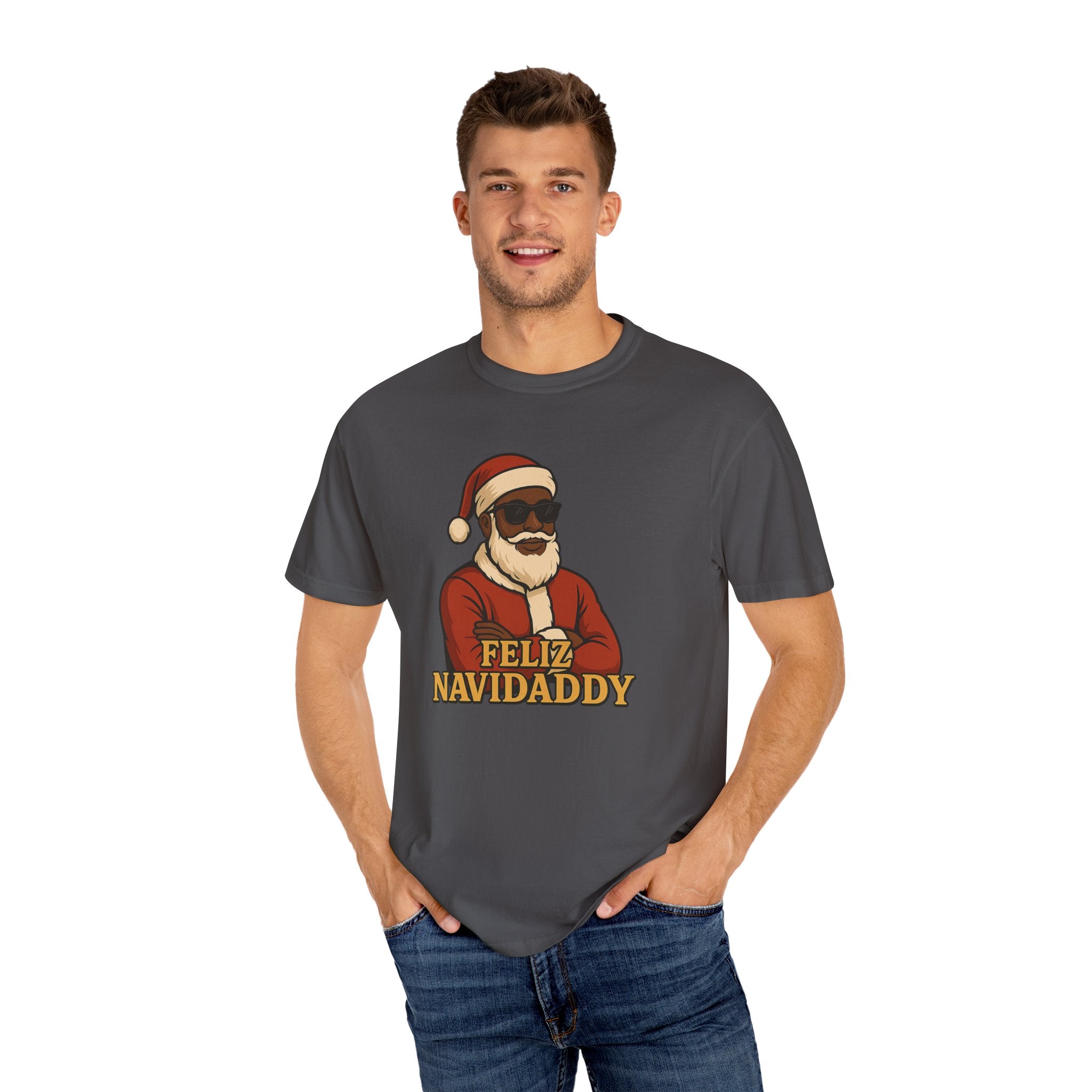 Black Santa Feliz Navidaddy T Shirt
