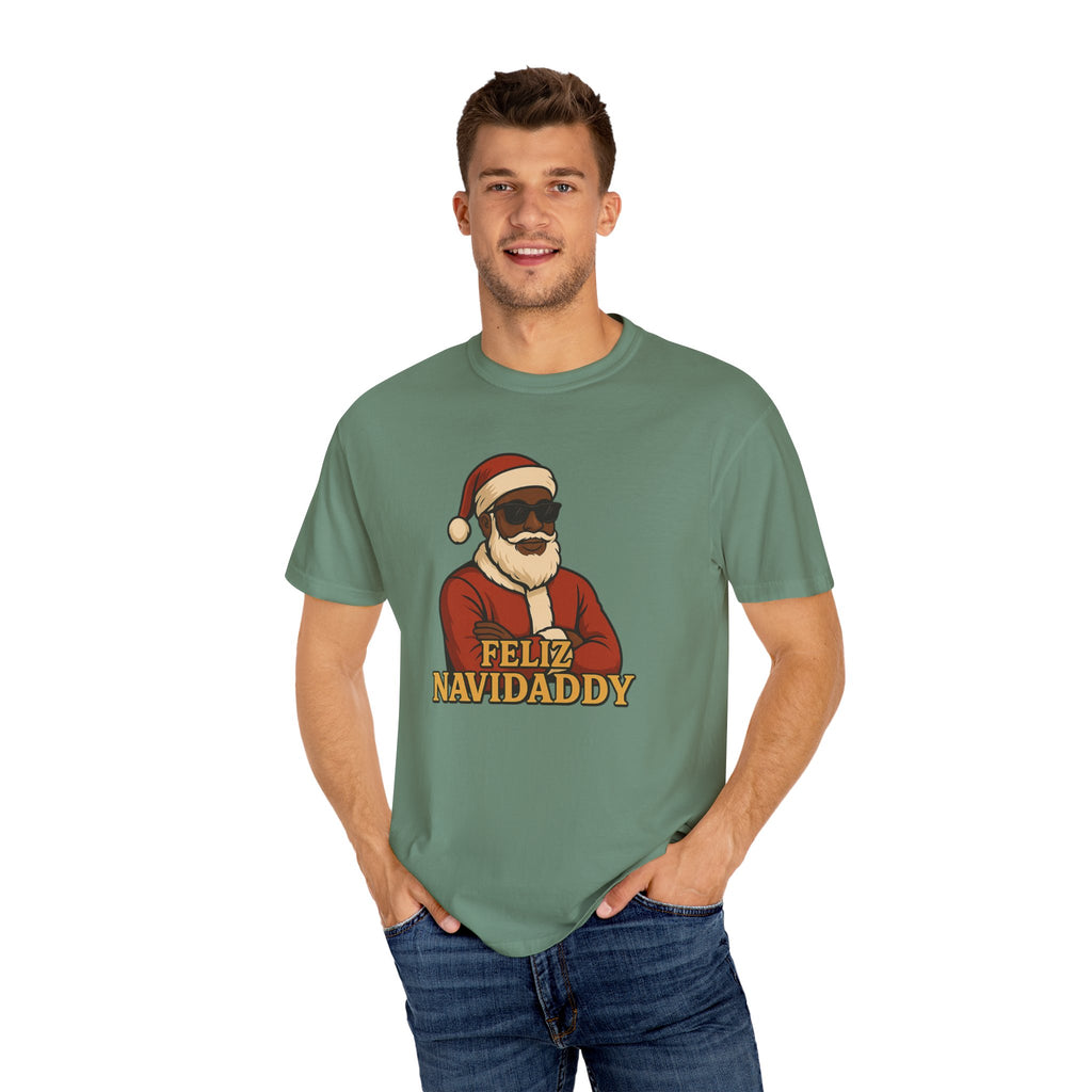 Black Santa Feliz Navidaddy T Shirt