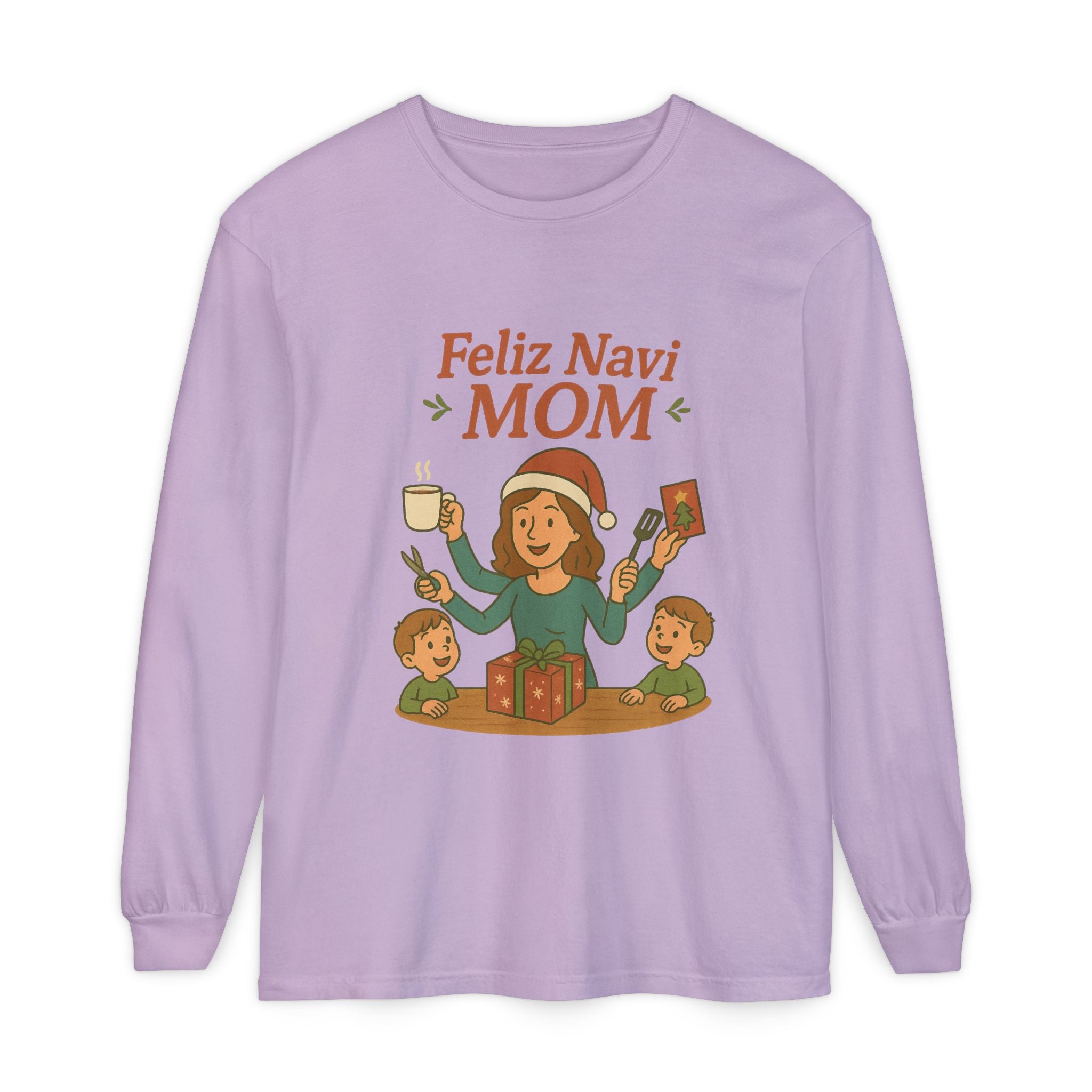 Busy Christmas Mom Feliz NaviMOM Long Sleeve