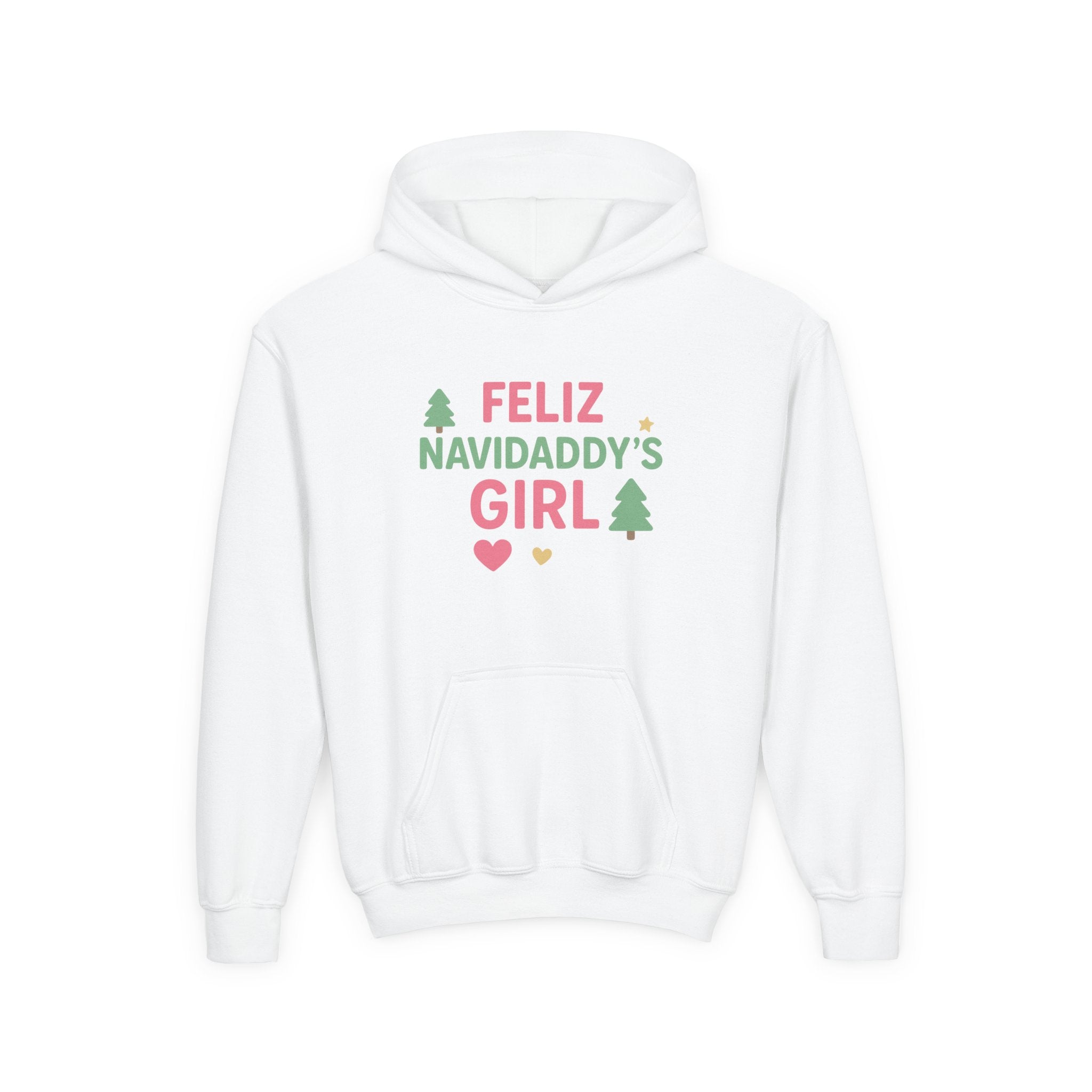 Daddy's Girl Youth Hooded Sweatshirt Feliz Navidaddy's Girl