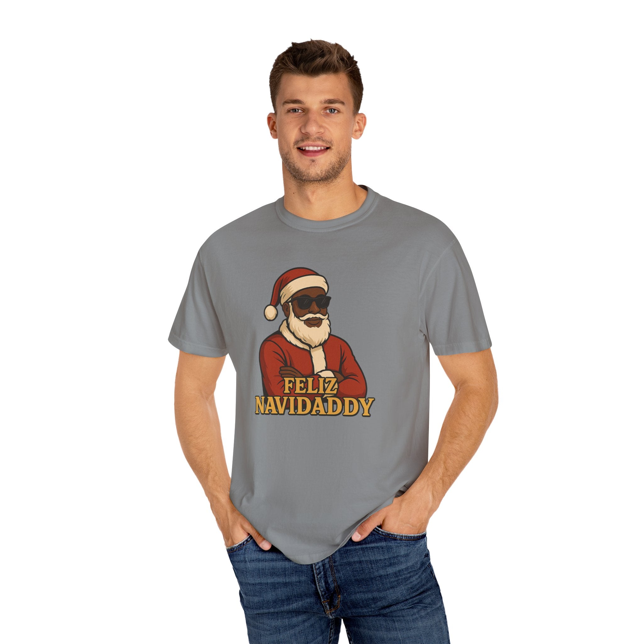 Black Santa Feliz Navidaddy T Shirt