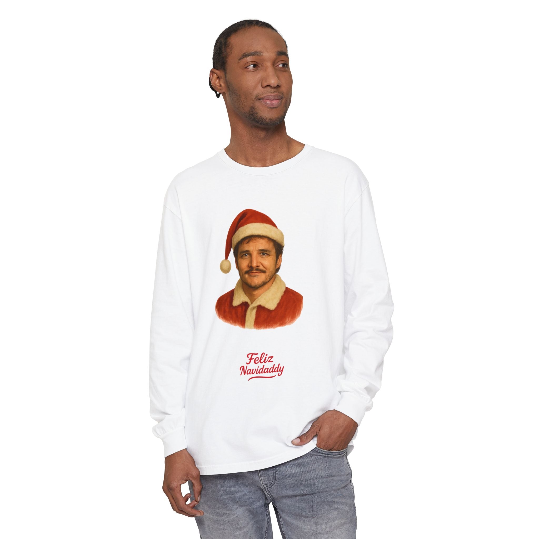 Pedro Pascal Feliz Navidaddy Long Sleeve