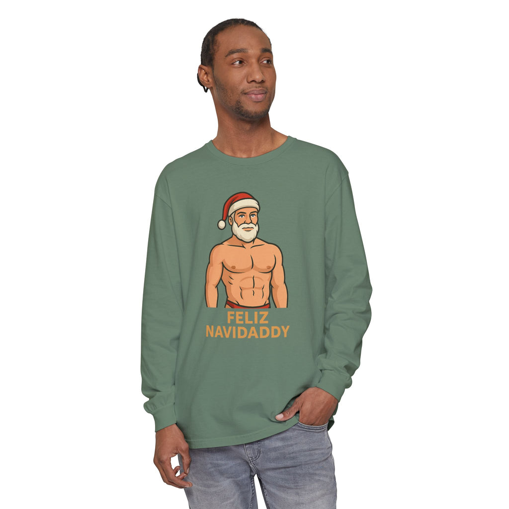 Big Claus Energy Feliz Navidaddy Long Sleeve