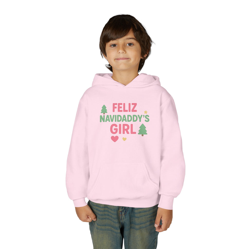Daddy's Girl Youth Hooded Sweatshirt Feliz Navidaddy's Girl