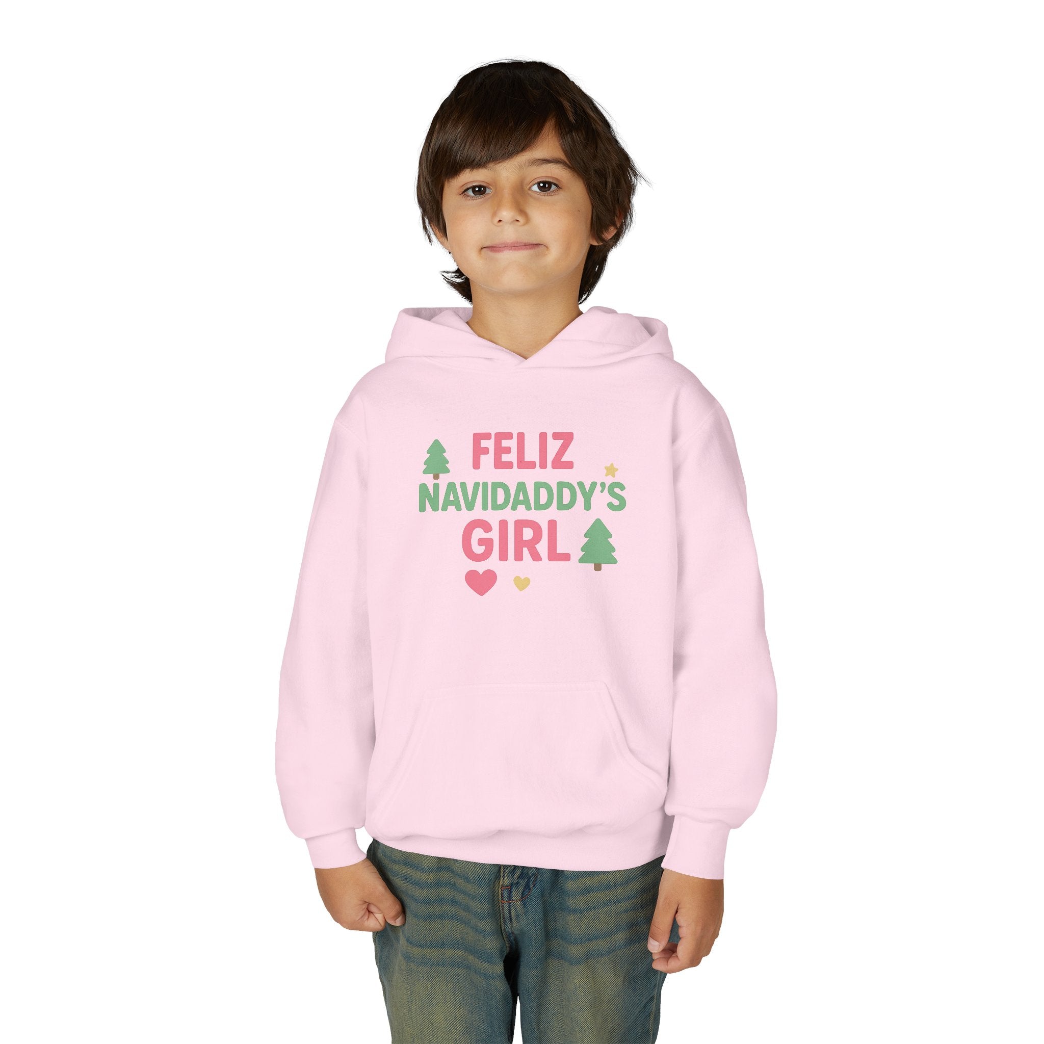 Daddy's Girl Youth Hooded Sweatshirt Feliz Navidaddy's Girl