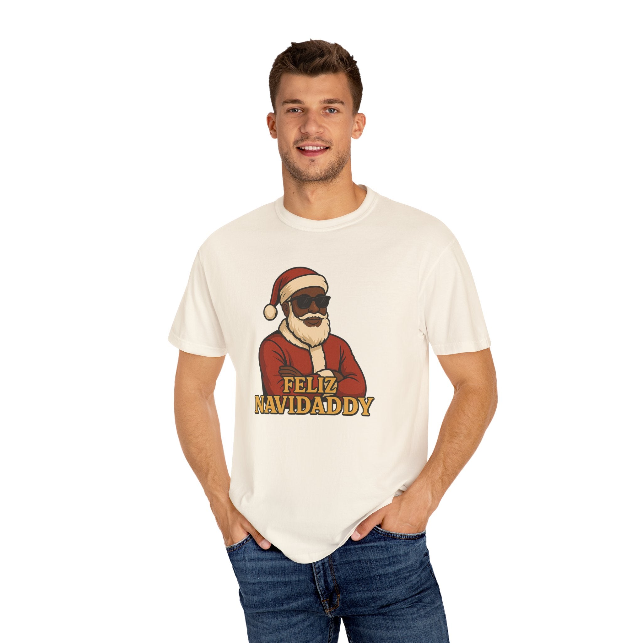 Black Santa Feliz Navidaddy T Shirt