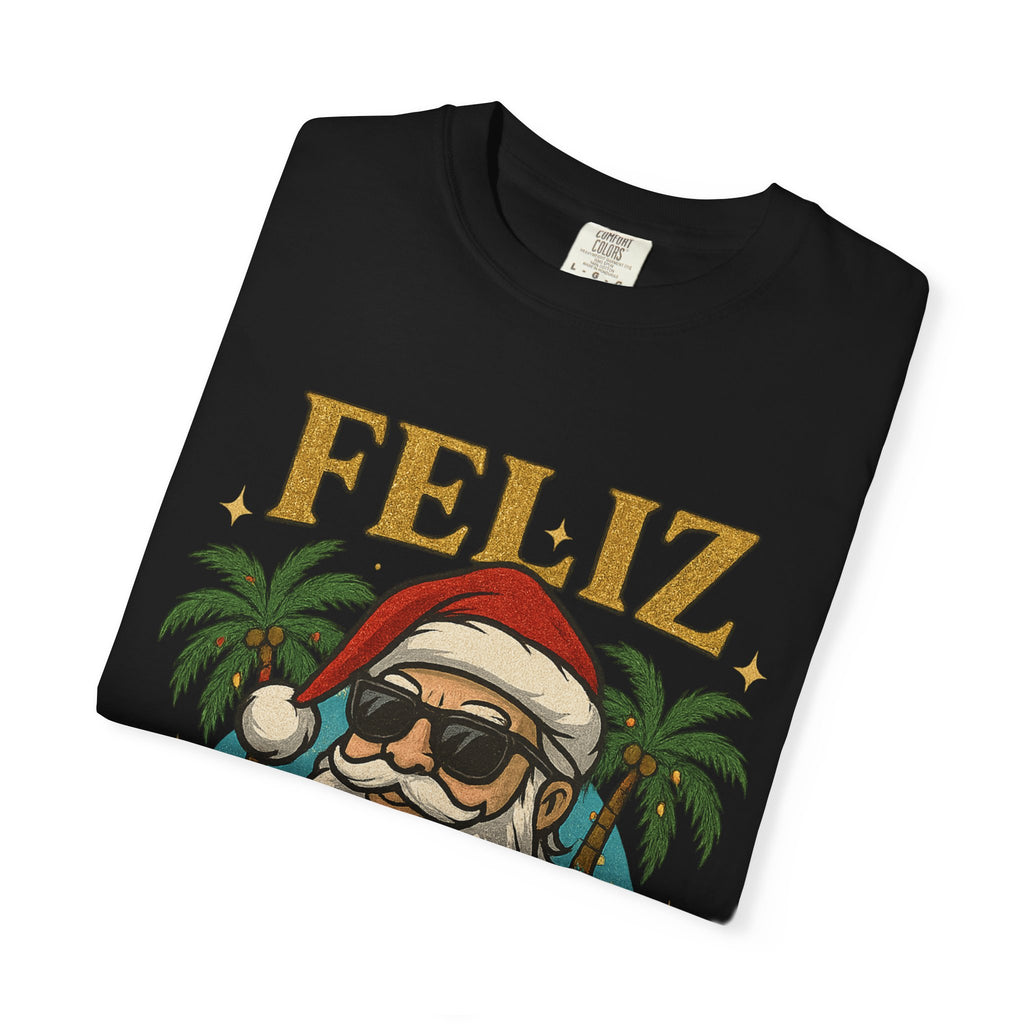 Feliz Navidaddy Blinged Out Santa T Shirt