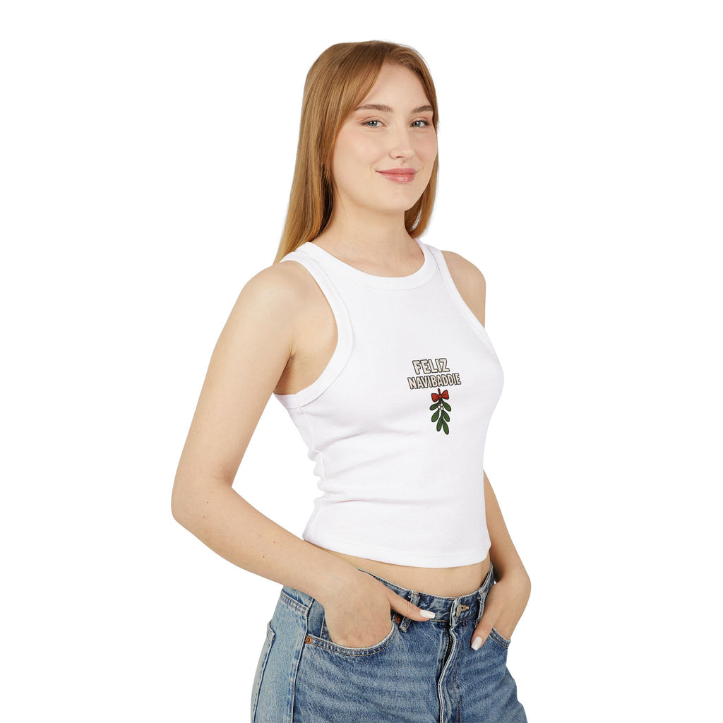 Feliz Navibaddie Women's Micro Rib Racer Tank Top