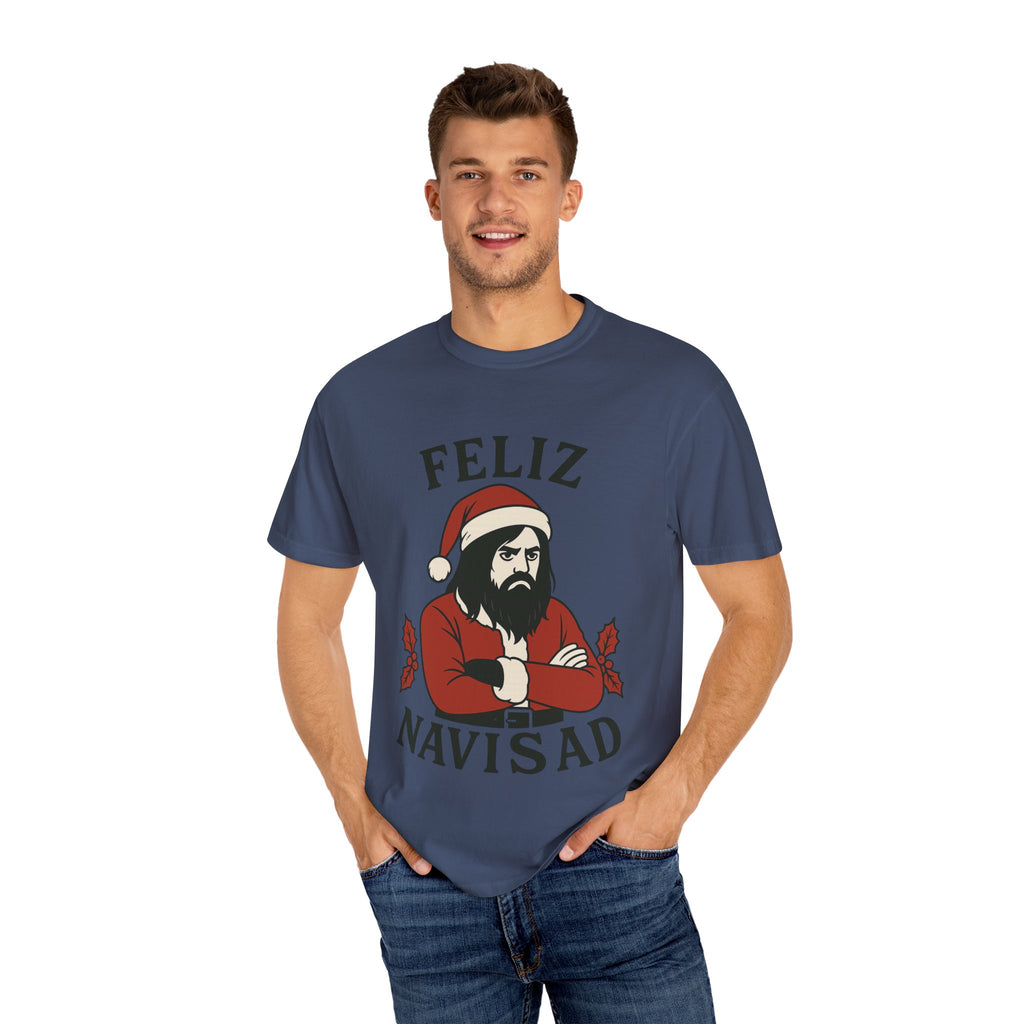 Feliz NaviSAD Emo Santa T Shirt